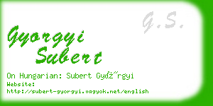 gyorgyi subert business card